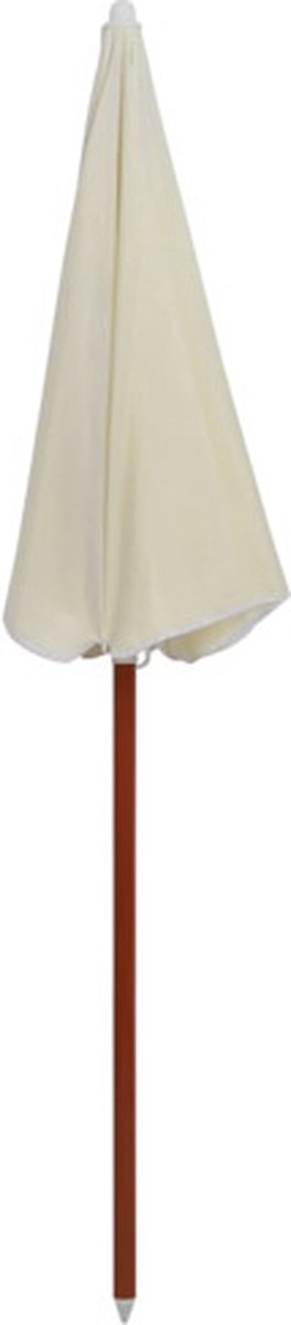 Zweefparasol met paal en LED-verlichting 250 cm zandkleurig kopen