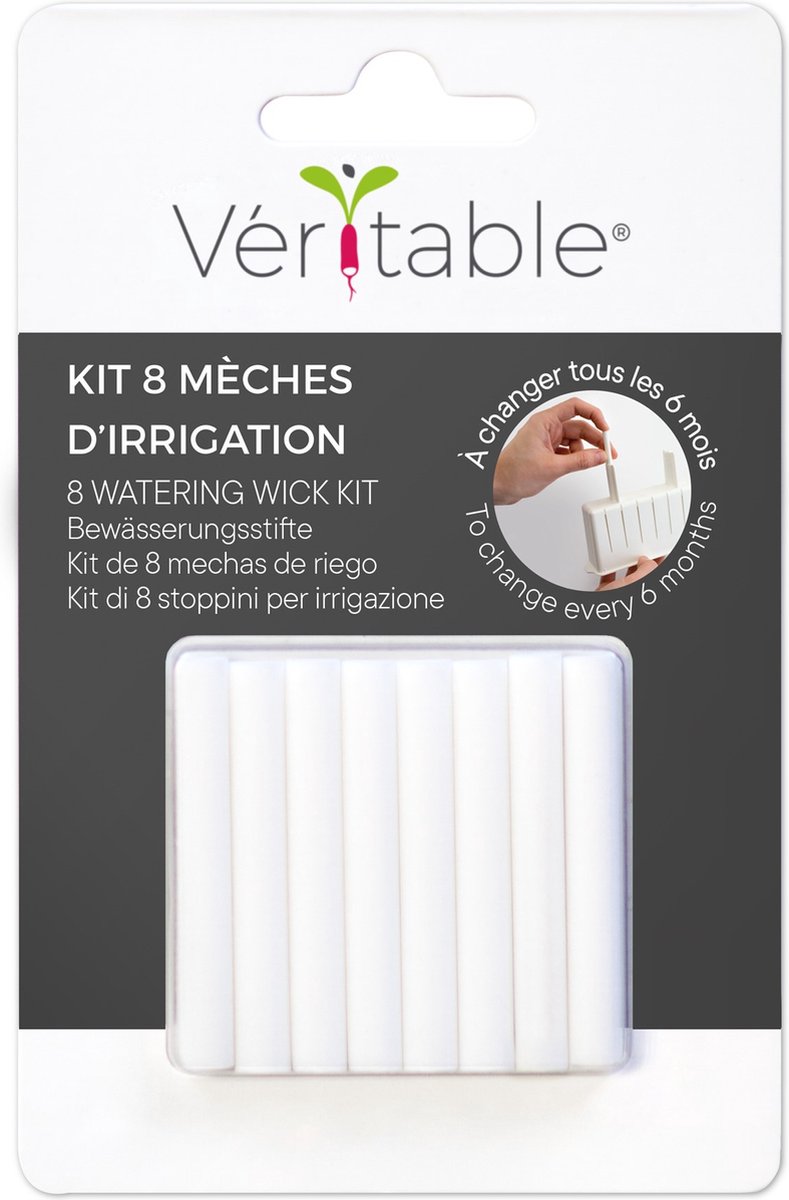 Véritable® Kit van 8 bewatering lonten - wieken voor alle Véritable® binnenmoestuin-toestellen