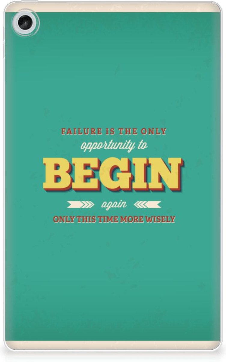 Lenovo Tab M10 Plus (3e generatie) Back cover met naam Quote Begin