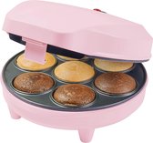 Bestron cupcake maker in Sweet Dreams design, antiaanbaklaag, 700W, roze