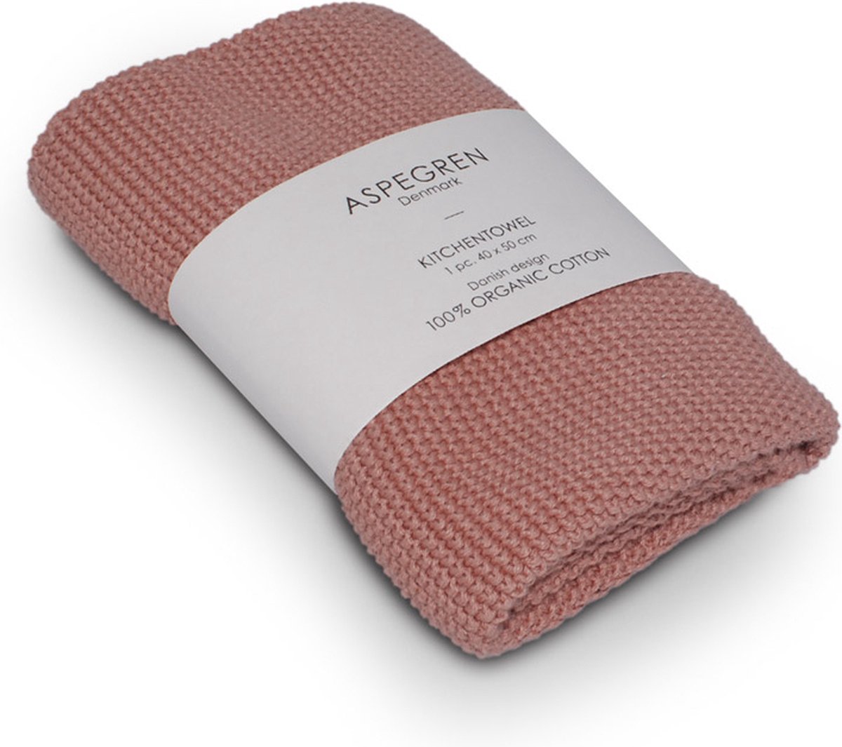 Aspegren Keukenhanddoek Solid Coral 50 x 40 cm