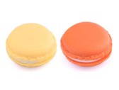 Sieraden / Pillen / Juwelen opbergdoos schattig Macaron opberg doosje kist sieraad opberg sieradendoos pillendoosje – 2 stuks Oranje + Geel