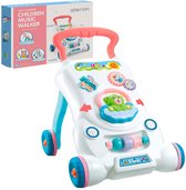 Allerion Baby Loopwagen - Met Muziek en Verlichting – Loopauto Baby – Voor Jongens en Meisjes – Oranje met Wit