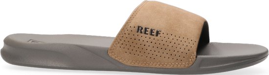 Reef One Slidegrey/Tan Heren Slippers - Grijs/Cognac - Maat 45