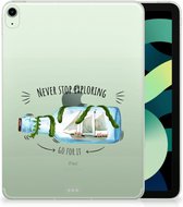 Tablet Hoes iPad Air (2020/2022) 10.9 inch TPU Back Cover ontwerpen Boho Bottle met transparant zijkanten