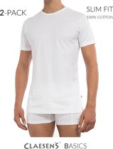 Claesen s Heren T Shirt 2 pack Wit 100 Cotton Wit 100 Katoen bol