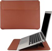 Igoods teek hoesje Hard - Slim - gebruikt voor Laptop Sleeve with Folding Stand for 13" MacBook - Laptop - bruinachtig geel
