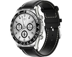 Darenci Smartwatch Superior Pro - Smartwatch heren - Activity Tracker - Touchscreen - Bluetooth bellen - Bluetooth muziek - Stalen band - Heren - Horloge - Stappenteller - Bloeddrukmeter - Verbrande calorieën - Zuurstofmeter -Waterdicht- Zilver/Zwart