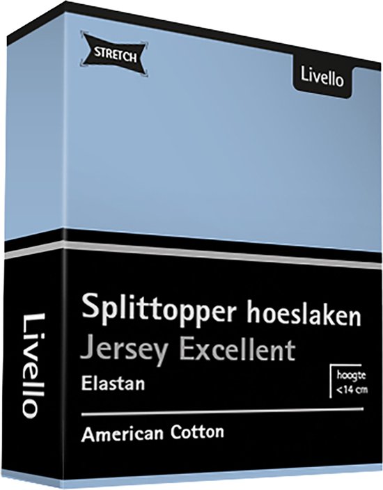 Livello Hoeslaken Splittopper Jersey Excellent Light Blue 250 gr 140x200 t/m 160x220