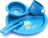Service de vaisselle Kinder eco - bleu avec Zebra