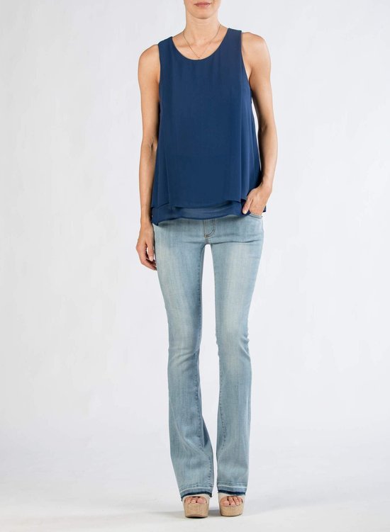Attesa Broek Zampa Flaire Jeans Blauw maat XL