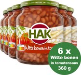 HAK Witte bonen in tomaten saus - Tray 6x360 gram - Gemaksgroenten - Groenteconserven