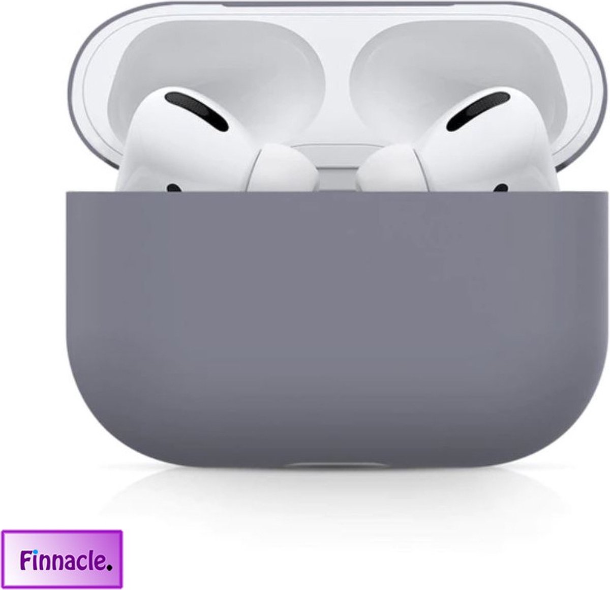 Finnacle - Hoesje geschikt voor Apple AirPods Pro - Grijs - Siliconen - Case - Cover - Soft case