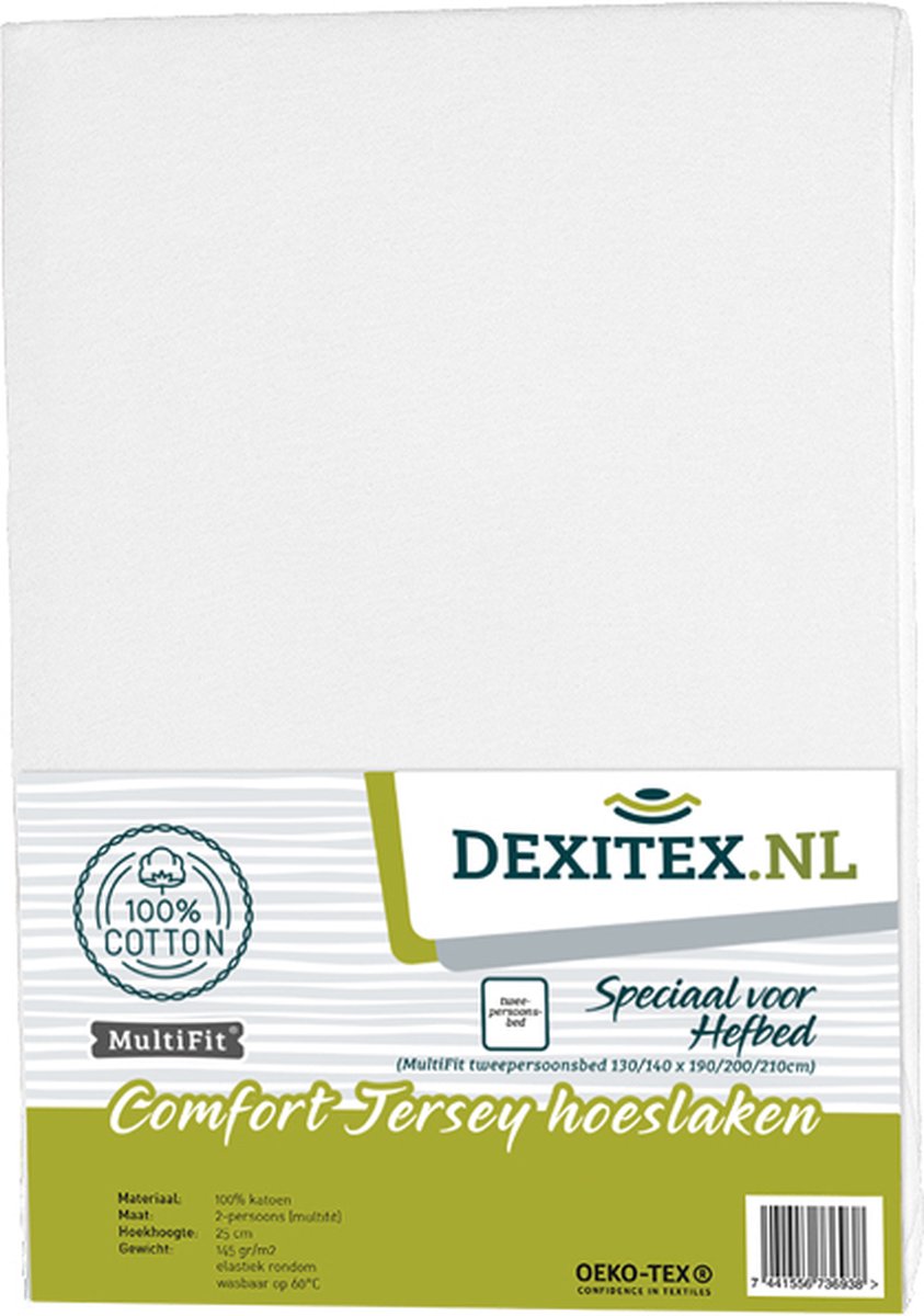 Dexitex 1 x Hoeslaken Wit / Geschikt voor Hefbed Camper