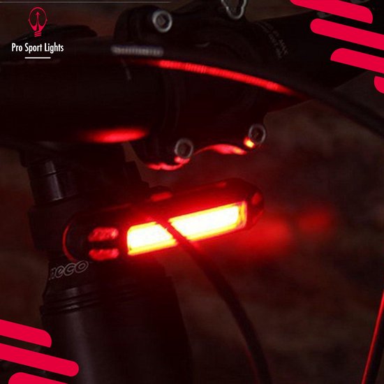 2 in 1 - Rood en Wit fietsverlichting in 1 LED Fietslamp - Fietsverlichting set USB oplaadbaar — afbeelding 5