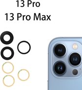 Camera Lens voor iPhone 13 Pro - Pro Max set van 3 -  Back camera lens cover - Achtercamera / Rear camera glazen lens voor iphone 13 pro - iphone 13 pro max