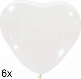 Ballons Hartjes transparent/transparent, 6 pièces, 25 cm