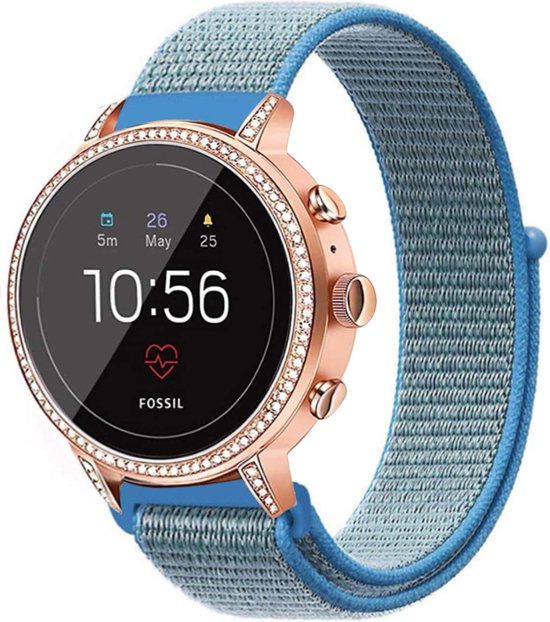 Strap Nylon bandje geschikt voor Fossil Gen 6 42mm & Fossil Gen 5e 42mm