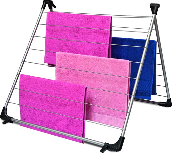 Tomado - Cervino Plus Droogrek voor in bad - 10 meter Drooglengte - Wasrek Inklapbaar - Zilvergrijs