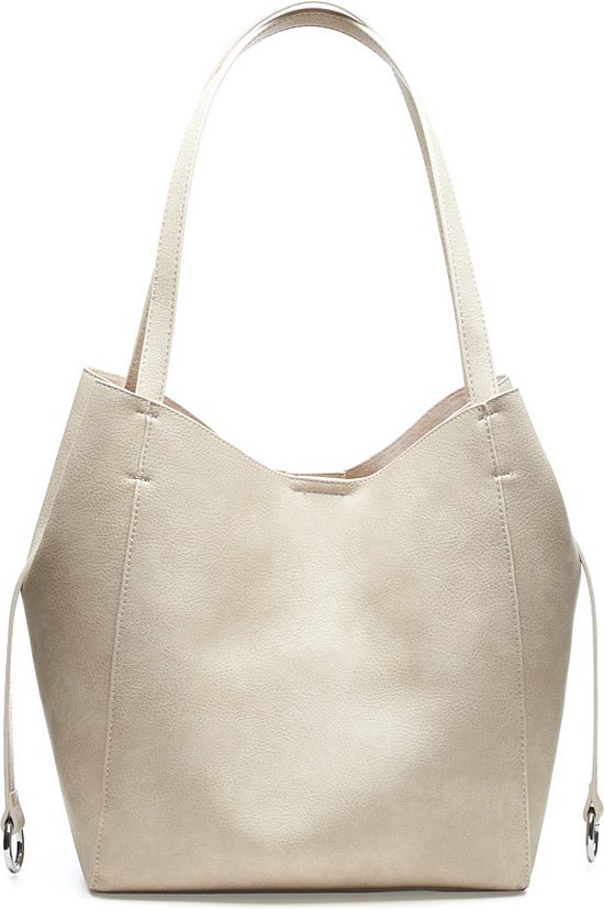 Chabo Bags -  Brasca Shopper - Schoudertas - Handtas - Shopper -Imitatie leer - Beige