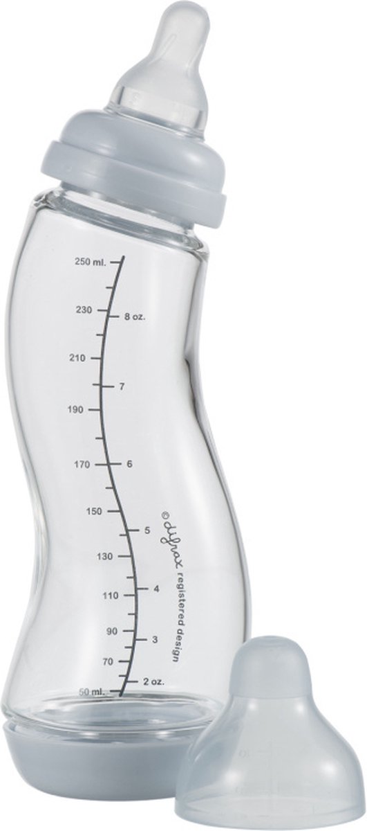 Difrax S-Fles Glas Smal 250ml Ice