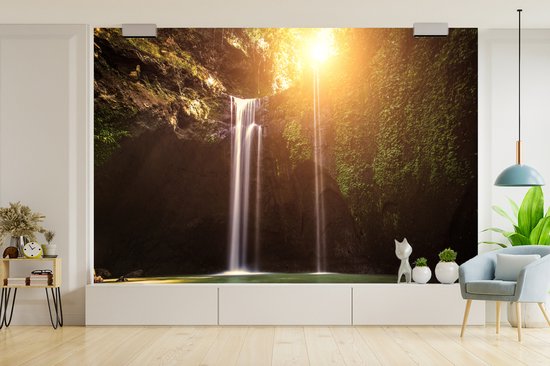 Papier peint - Papier peint photo Cascade - Tropical - Soleil - Largeur 360 cm x hauteur 240 cm