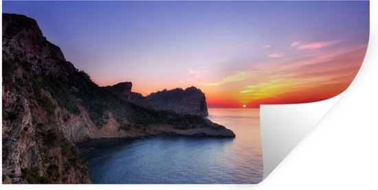 Stickers muraux - Sticker Foil - Mer - Rocher - Berg - Nature - 160x80 cm - Film Adhésif - Stickers muraux Chambre Enfant - Papier Peint Auto Adhésif