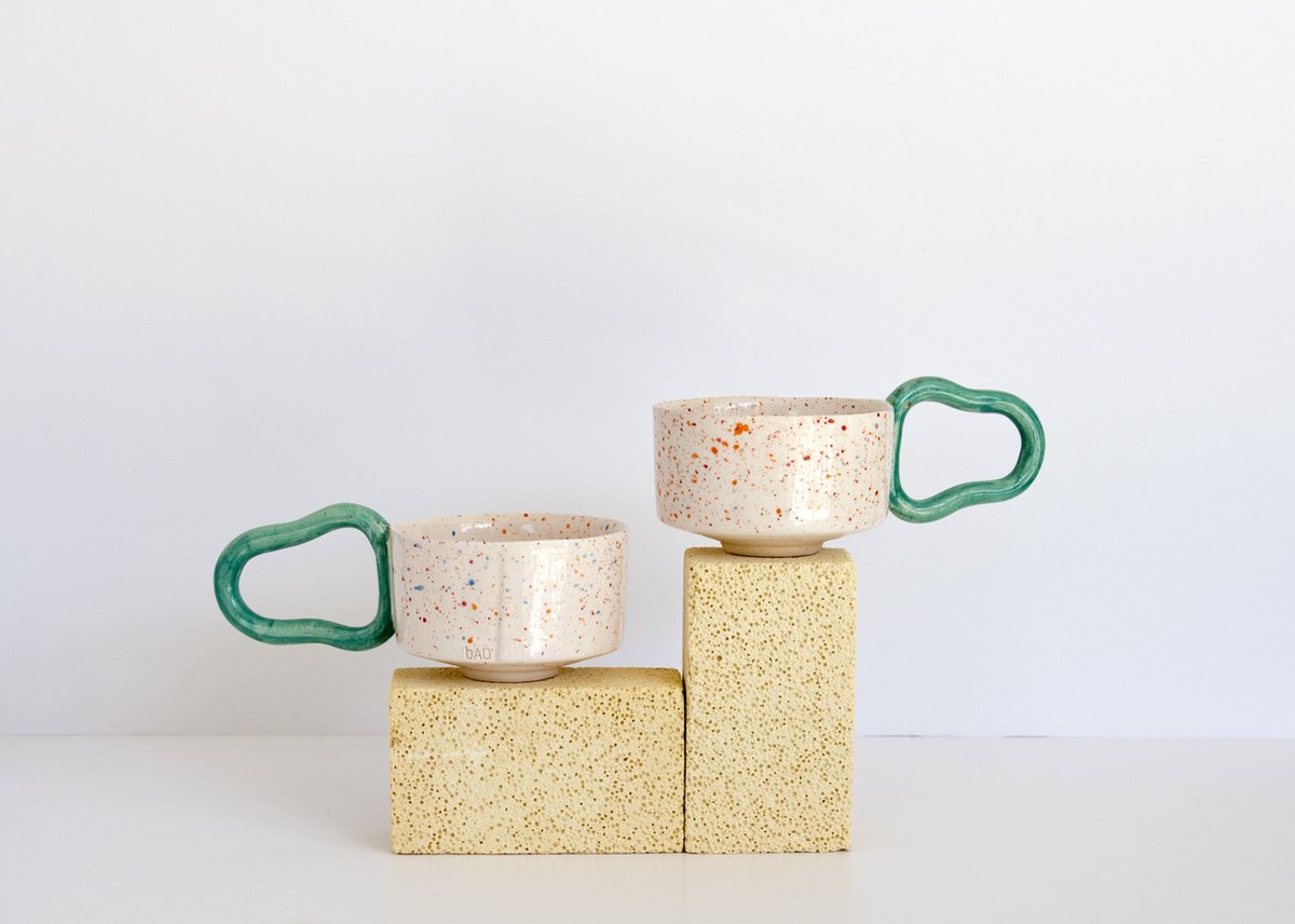 Handgemaakte mok van keramiek / Ceramic Handmade Mug - Blunt Mug D2