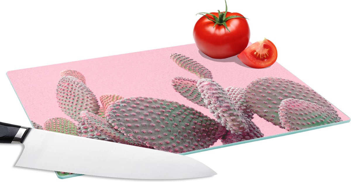 Glazen Snijplank - 28x20 - Cactus - Planten - Zomer - Snijplanken Glas