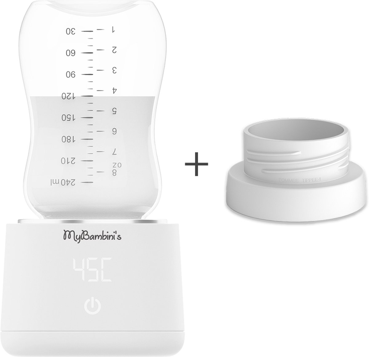 MyBambini's Bottle Warmer Pro™ - Draagbare Baby Flessenwarmer voor Onderweg - Wit - Geschikt voor Tommee Tippee MyBambini's Bottle Warmer Pro™ - Draagbare Baby Flessenwarmer voor Onderweg - Wit - Geschikt voor Tommee Tippee