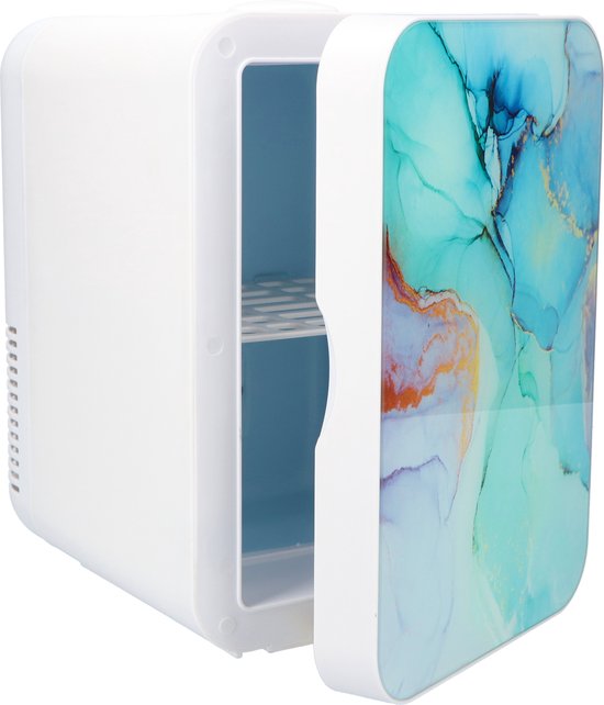 Koelkast: Soft & Silky - Skincare fridge - Make up koelkast - 8L - 2°C tot 40C - Marble - Organizer - Koelkast - Beauty - Skincare, van het merk Soft & Silky