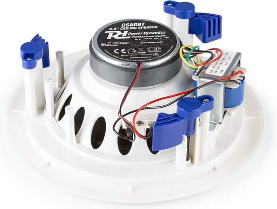 Plafond speaker - Power Dynamics CSAG6T inbouw speaker voor 100V systemen - 2-weg - 30W - 6,5 inch - Aluminium - Wit — afbeelding 3