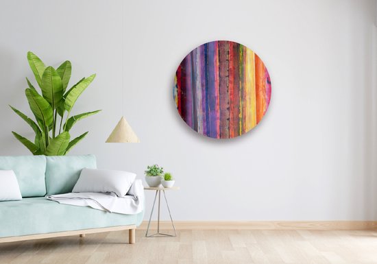 Muurcirkel decoratie | 100x100cm | Kleuren | Forex plaat