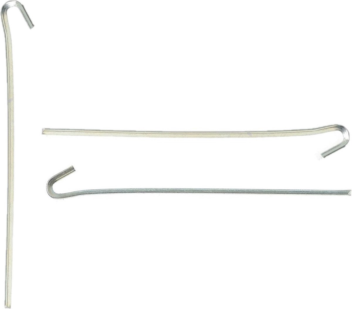 15x grondpennen/tentharingen metaal met open oog 23 cm - Rotspennen - Spijkerharing