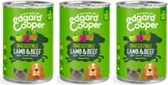 3x Edgard & Cooper Blik Lam & Rund - Hondenvoer - 400g