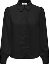 Jacqueline de Yong Blouse Jdyqueen L/s Collar Shirt Wvn 15270684 Black Dames Maat - L
