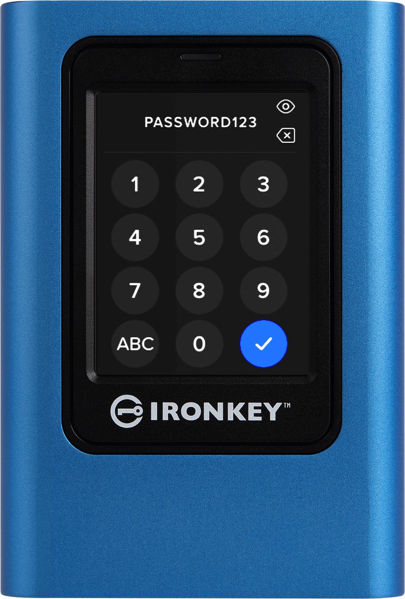 IronKey Vault Privacy 80 - Externe SSD 1920GB - Blauw