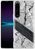 Sony Xperia 1IV Hoesje Marble Wood Designed by Cazy