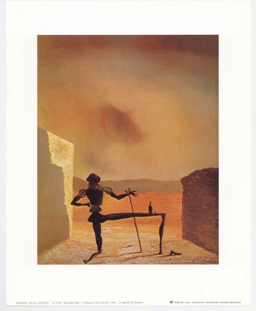 Catch Projecten Mini kunstposter - De geest van Vermeer - Salvador Dalí - 24x30 cm Multicolor