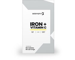 Body & Fit Iron + Vitamin C - Supplement - Vitamine C + Ijzer Tabletten - 90 Stuks
