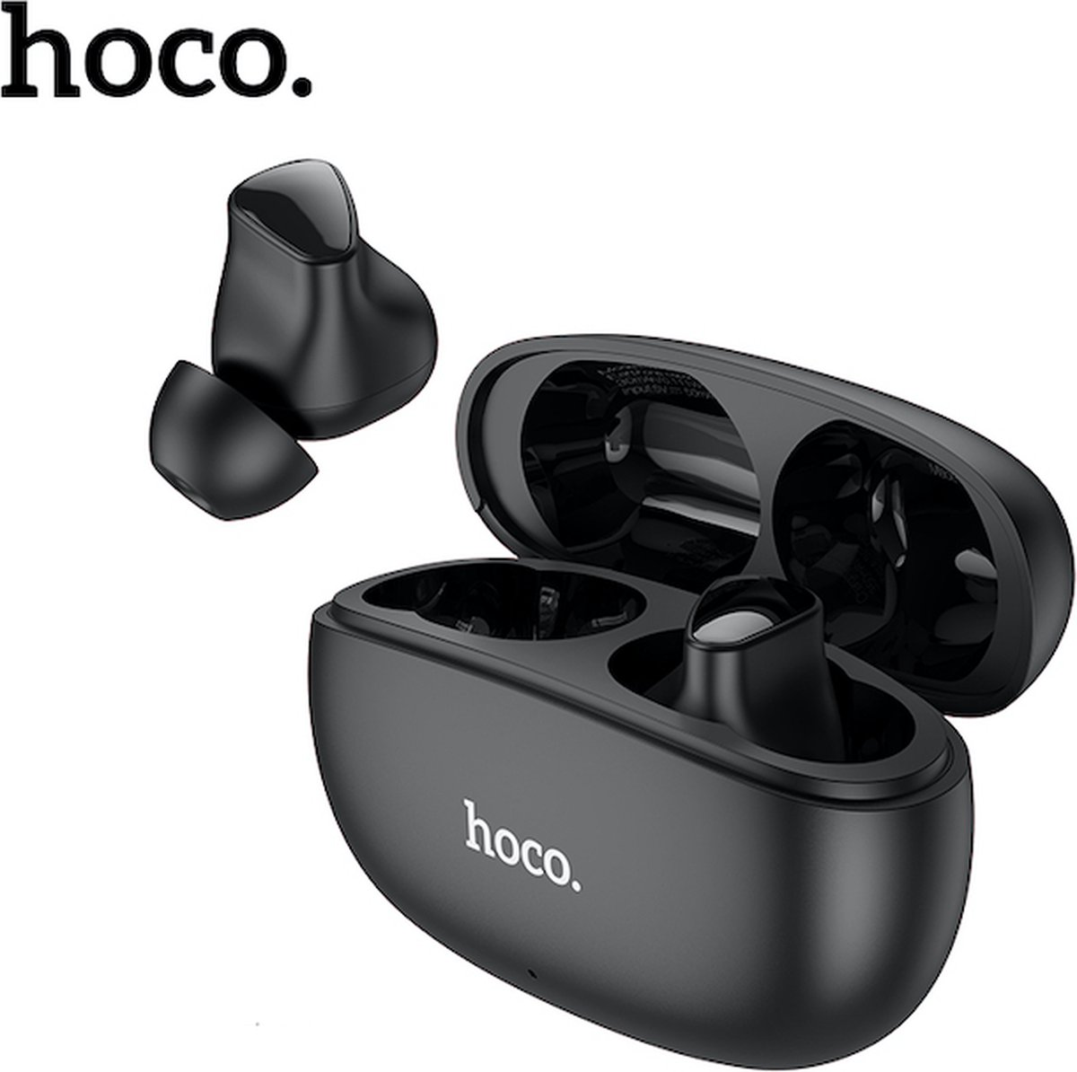 Hoco EW17 Volledig Draadloze Oordopjes - Bluetooth 5.3 - Nieuwe Generatie - USB C - Met Oplaadcase - Wireless Earbuds - 180 Uur Standby - Geschikt Voor Apple & Android - Zwart