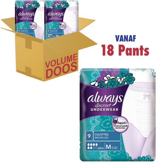 Lot De 2 Paquets Always Discreet Professional Pants Plus - Taille M36/44 - 14 Protections Par Paquet