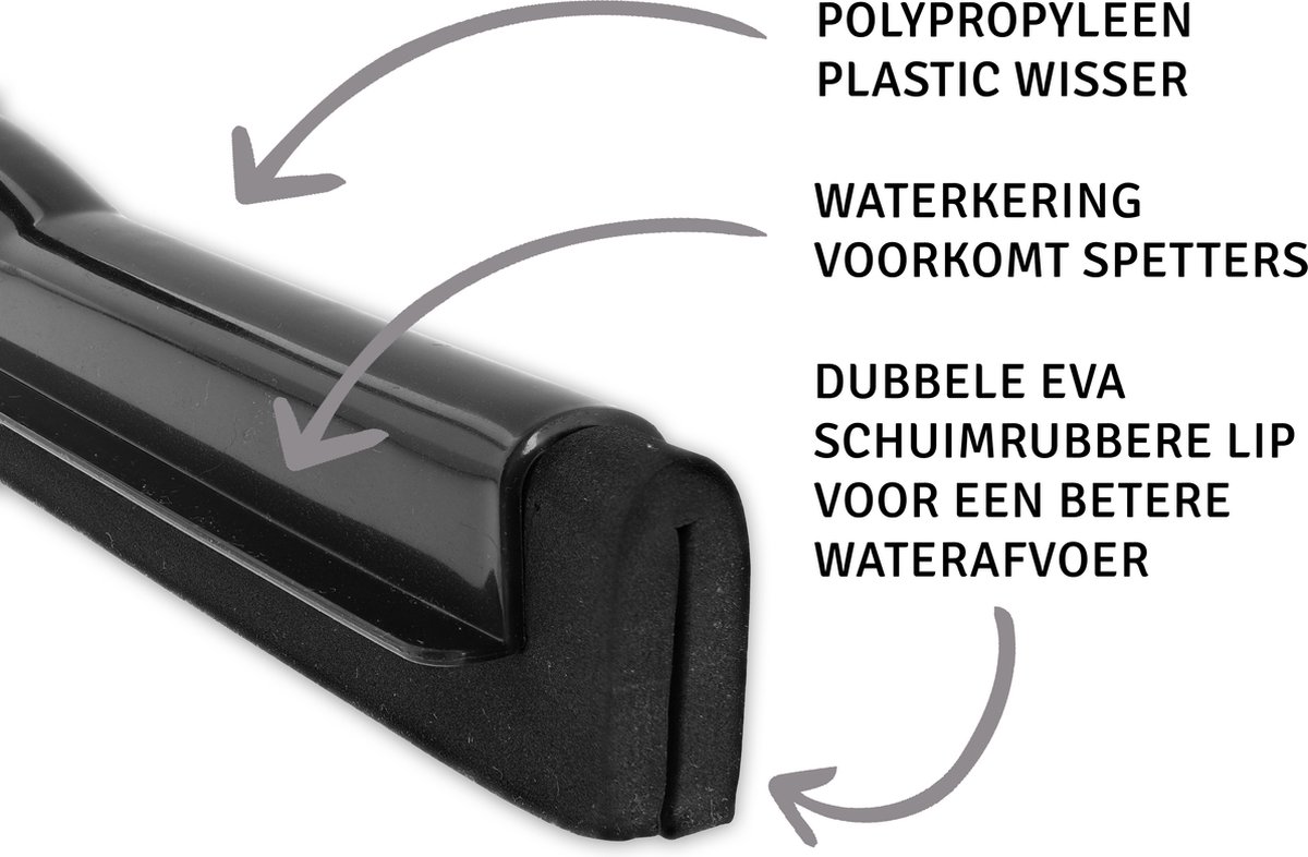EAVY Vloerwisser RVS - 135 cm - Vloertrekker met Steel
