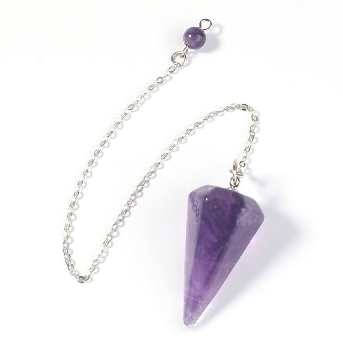 Grote Amethist Pendel Facet - Pendels Spiritueel - Pendelen - Pendel Edelsteen - Edelsteen