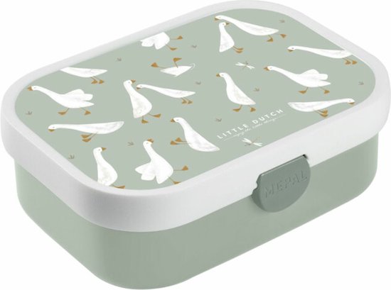 Mepal lunchbox Campus – Broodtrommel met vakjes voor kinderen – Geschikt voor 4 boterhammen – Little goose