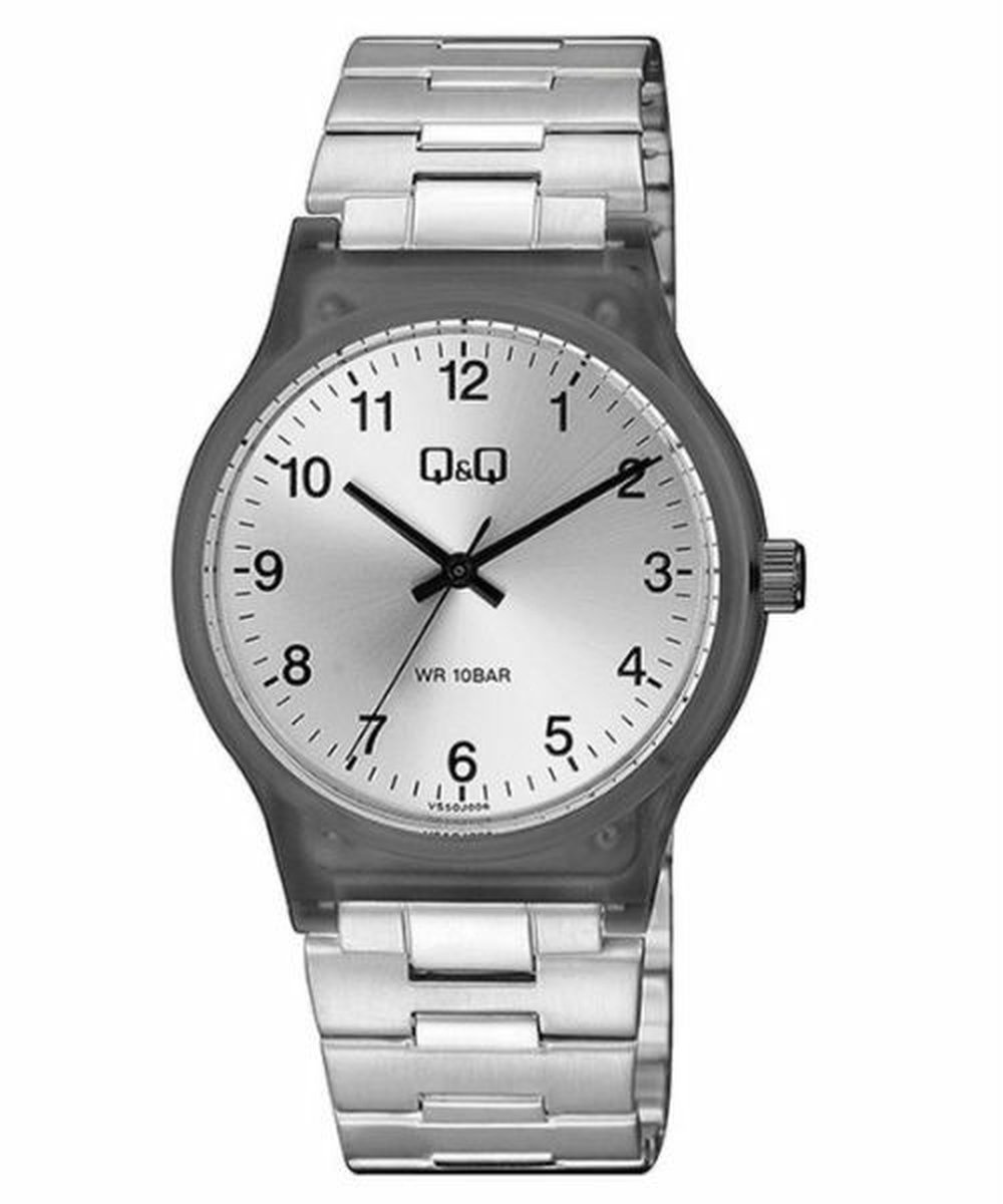 Mooi QQ horloge VS50J006Y Zwart-zilverkleurig