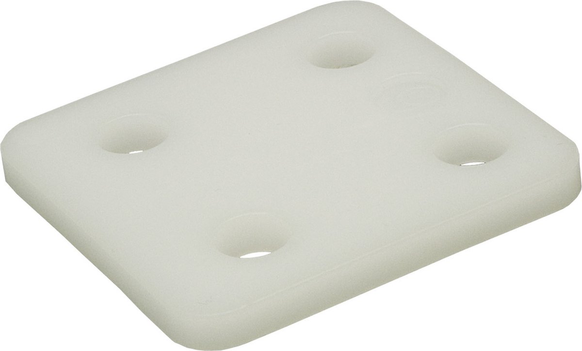Drukplaat zonder sleuf 6mm Transparant | Zak 48 stuks