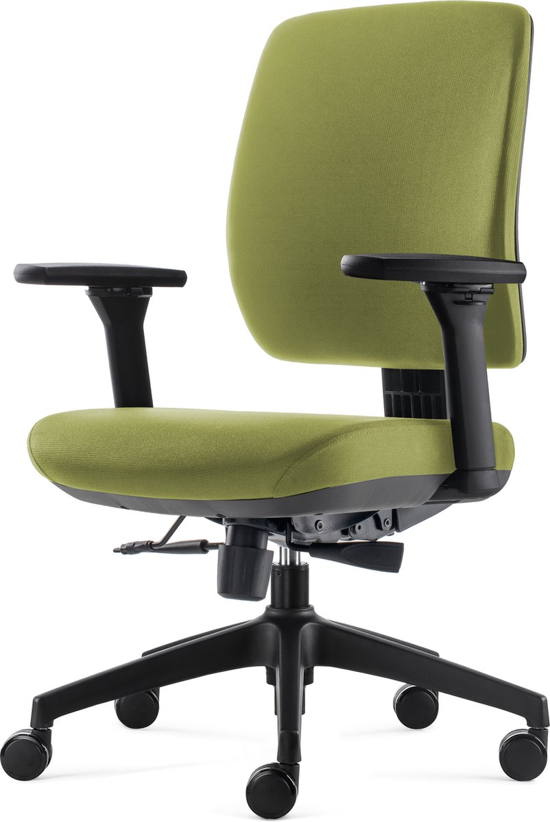 BenS 917-Ergo-4 Groen Luxe ergonomische bureaustoel Arbo - Stoffen bekleding - Volledig instelbaar - Voldoet aan EN 1335 & ARBO normen
