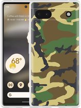 Google Pixel 6a Hoesje Army Camouflage Green - Designed by Cazy