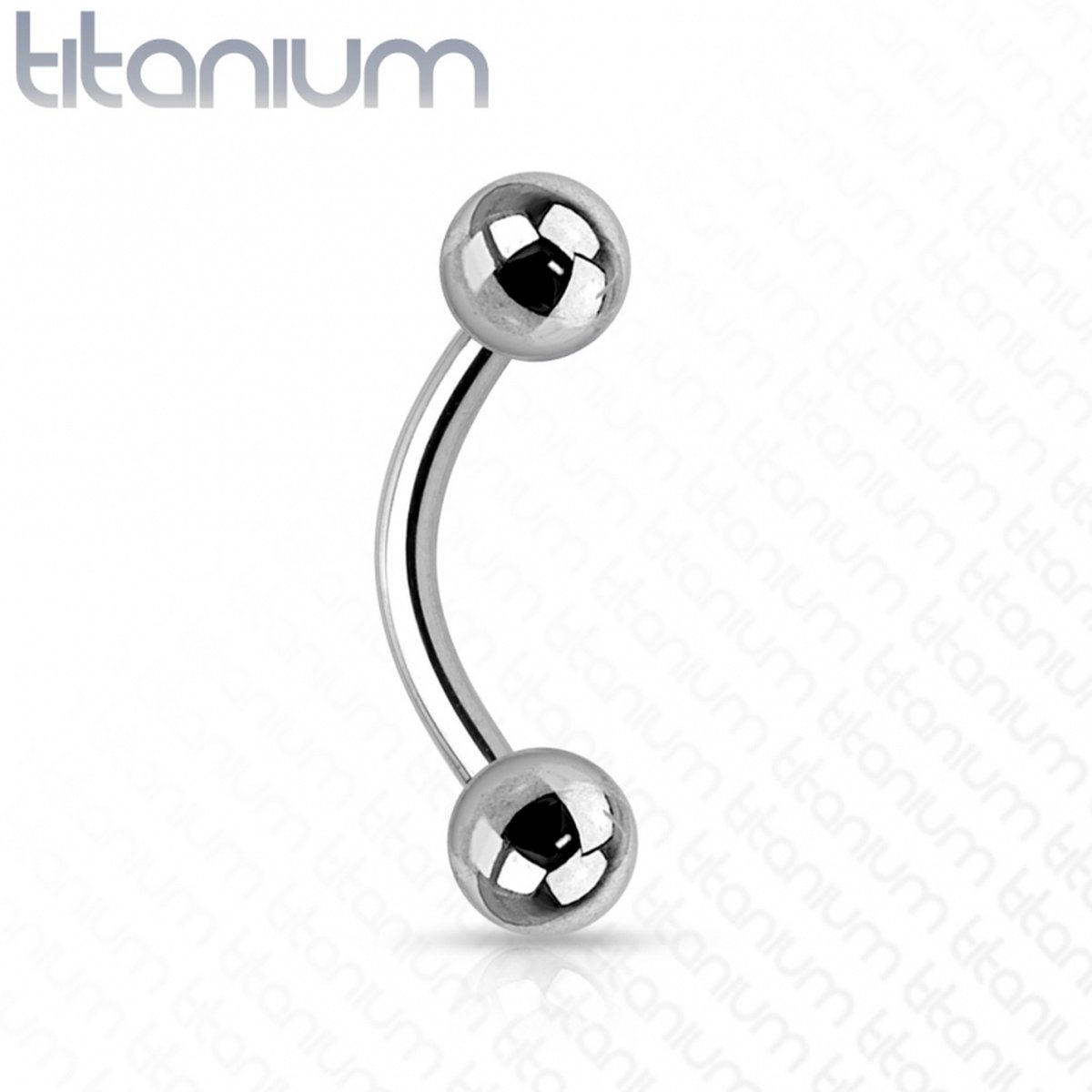Piercing titanium rond basis extern 1.2x8x3 - zilver - LMPiercings
